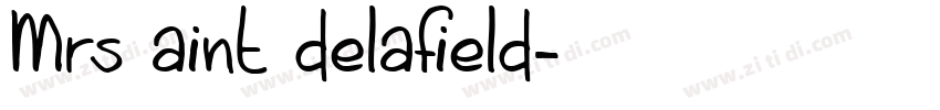 Mrs aint delafield字体转换